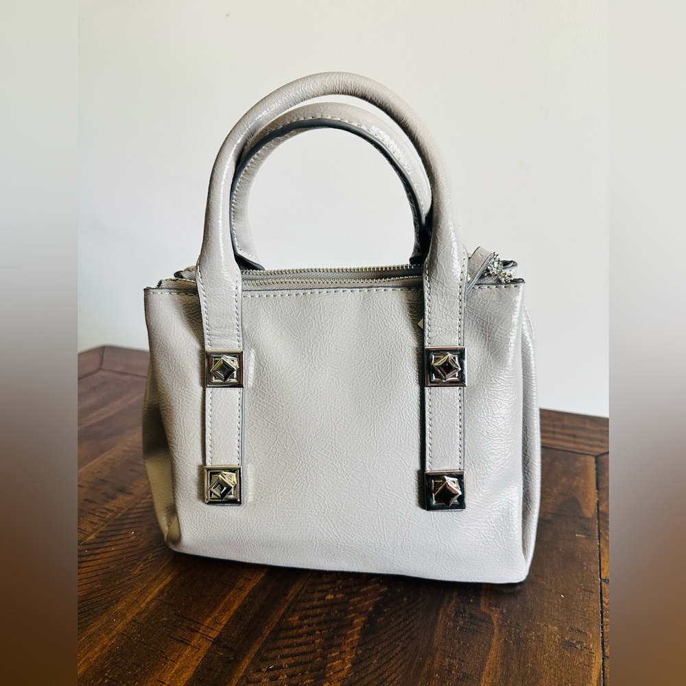 Zara Woman Mini City Bag in Light Gray